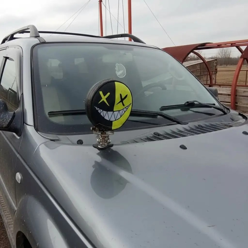 Off Road Led Sis Lamba Kılıfı - Çift Renk Gülen Yüz